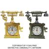 * Yishu * reloj despertador de teléfono con galvanoplastia retro reloj de decoración del hogar mediterráneo reloj de escritorio mesita de noche entrada alarma