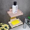 Caja de Jabón Sin Rastro Adhesivo Mágico Sin Rastro Estante de Drenaje para Jabón Montado en la Pared Estante de Almacenamiento para Baño para Uso en el Hogar