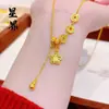Xiaohongshu Douyin Transmissão ao Vivo Venda Quente Triturador de Gelo Tijolo de Ouro Colar de Abóbora Borboleta Alta Retenção de Cor Colar Bússola Atacado