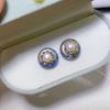 Nova Prata Esterlina S925 Pérola Natural de Água Doce Genuína Joias Brincos Banhados a Ouro 18K Joias de Pérola Zhuji Uma Peça Dropshipping