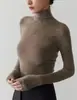 [en stock] Suéter de punto base de cuello alto de forma completa sin costuras 48, 60 de grosor, 100% cachemira peinada