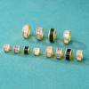 S925 Plata Esterlina Diamante Espaciadores Cuentas Anillo de Zirconia Accesorios con Cuentas Hecho a Mano DIY Pulsera de Perlas Collar Joyería