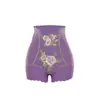 Calça Body Modeladora de Cintura Alta Luxuosa Bordada para Plus Size com Controle de Barriga Sem Costura para Mulheres