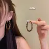 Brincos Retrô Leopard Print Maillard para Mulheres, Luxo Acessível, Brincos Elegantes de Alta Qualidade, Brincos Sexy Personalizados, Argolas Lisas
