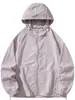 Roupa de Proteção Solar Original de Seda Gelada de Verão Masculina Nova Proteção Ultravioleta Fina Respirável Roupa de Proteção Solar Jaqueta para Pesca ao Ar Livre Tendência