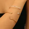 Anillo de Brazo de Moda con Apertura de Gota de Agua Transfronteriza Europeo y Americano Pulsera de Metal Líquido Anillo de Brazo Femenino Aleación Pulsera de Nicho