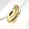 Francês Retro exagerado Irregular Metal Glazed Ring Mulheres Ins Frio Europeu e Americano Estilo Open Finger Ring