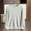 Suéter de Cachemira Nuevo para Hombre Otoño e Invierno de Edad Media Cuello Redondo Engrosado Tejido de Punto Trenzado Capa Base de Lana Suéter Holgado Casual de Negocios