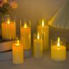 Luz Electrónica de Vela LED, Vela Recargable de Plástico con Parpadeo Simulado, Luz de Noche, Luz Ambiental para Fiesta, Luz de Accesorio Navideño