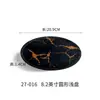 Vajilla de imitación de porcelana A5 negro dorado creativa plato para platos occidentales plato para bistec de melamina plato personalizado para frutas platos fríos postre