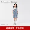 Kuromi Mall Mismo Estilo Falda para Niñas Balabala Falda de Tirantes para Niños Verano 2025 Mezclilla Dos en Uno