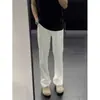 Pantalones sencillos y fluidos para hombre de otoño para la calle, estilo retro americano, versátiles, elegantes, adelgazantes, que alargan las piernas, ligeramente acampanados, pantalones de moda