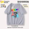Sprunki Caja de Ritmos Camiseta de Manga Corta para Niños Ropa de Algodón Caja de Música Infantil Verano Robot Feliz
