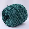 Bola de lana de terciopelo dorado, chenilla, hecha a mano, bufanda tejida, hilo grueso, material de oso violento, bolsa, zapatillas de ganchillo