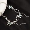 Collar de Mariposa con Borla Glaciar Azul para Mujer Verano Estilo Cool ins Dulce Cool Chica Picante Cadena Clavícula Diseño Nicho Cadena para Cuello