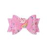 Telite lazo flash rosa cebolla brillante pieza pasador clip superior femenino lindo unicornio pasador niños princesa accesorios para el cabello