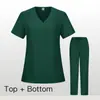 Nueva Ropa de Trabajo Médica de Secado Rápido para Lavado de Manos, Bata Quirúrgica para Dentista, Conjunto de Uniforme V-Neck para Mujeres