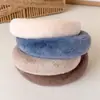 Diadema Suave y Esponjosa de Piel Sintética de Conejo para Otoño e Invierno con Corona Alta, Accesorio para el Cabello de Felpa Versátil y Cálido