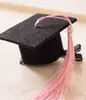 Temporada de Formatura Chapéu de Doutor Estudante Decoração de Bolo Enfeites Uniforme de Bacharel Exame de Admissão ao Ensino Médio Cerimônia de Formatura Acessórios de Chapéu com Borla
