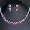 Set de Joyería Nupcial Transfronterizo, Pulsera, Aretes de Boda, Joyería de Banquetes con Pedrería, Accesorios de Joyería, Collar Nupcial Femenino