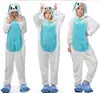 Ropa de Casa y Pijamas de Franela para Hombres y Mujeres de Otoño e Invierno, Pájaros, Animales Lindos de Dibujos Animados, Garfield, Conejo Rosa