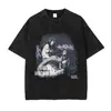 Bandai Anime N - Camiseta Naruto Camiseta Lavada Retro Desgastada Manga Kakashi Camiseta Sasuke Ita