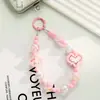 Cadena para Teléfono de Lazo con Cadena de Cuentas Galvanizadas Colgante de Ladrillo de Corazón Llavero Cadena de Extensión para Bolso Accesorio Estilo Celebridad de Internet