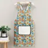 Avental de Moda Cozinha Cozinha Doméstica Resistente à Sujeira Novo Resistente ao Desgaste Estilo Coreano À Prova de Óleo Cintura Roupa de Trabalho Catering