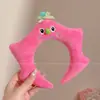 Diadema de peluche de dibujos animados linda y adorable para niñas, diseñada para lavarse la cara, evitar que el cabello se resbale y perfecta para tomar fotografías