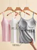 Camisola de Modal para Mujer, Camiseta Interior Todo en Uno con Copas, Talla Grande, Top sin Ropa Interior, Sexy para Usar como Prenda Exterior