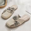 Pantuflas Elegantes de Estilo Francés Planas Fáciles de Poner para Mujer Verano 2025 Nuevo Brisa Nocturna Suaves Zapatillas de Media Caña Cerradas