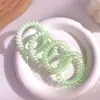 Goma para el pelo de alambre de teléfono color gelatina, alta elasticidad, duradera, cuerda para el pelo simple para mujer, cuerda de pelo de cola de caballo alta de moda, accesorio para el pelo elástico