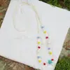 Colar de Maçã de Cerâmica Jingdezhen Colar Borboleta Dopamina Personalidade Fresca Feminina Moda Versátil Colar Venda por Atacado