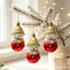 Decoraciones navideñas muñeco de nieve de plástico bolsa de regalo donas para los ancianos muleta con forma de hongo colgante para decoración de árbol de Navidad