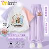 Traje de Pantalón Corto de Manga Corta Anti-Mosquitos para Niñas Capibala Lentejuelas Cambia de Color Bloques de Color Verano 2025 Estilo para Niños Mediano y Grande Estilo Delgado