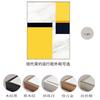 Pintura decorativa abstracta nórdica de fábrica minimalista geométrica mural para pared de fondo de sofá triple para sala de estar pintura colgante al por mayor