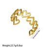 Pulsera Hidráulica de Acero Inoxidable con Forma de Corazón Chapada en Oro de 18 Quilates, Best-Seller Transfronterizo Europeo y Americano, Versátil para el Trabajo Diario, Venta al por Mayor desde el Fabricante