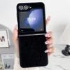 Adecuado para carcasa de teléfono móvil Samsung ZFlip5 color sólido otoño e invierno felpa zflip3 plegable TPU suave a prueba de caídas funda protectora