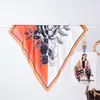 Bufanda de Seda de Moda Estampada con Bloques de Color Fresca y Elegante, Chal de Alta Gama, Bufanda para el Cuello con Protección Solar, Pañuelo Cuadrado Pequeño, Pañuelo para la Cabeza, Bufanda para Mujer