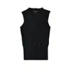Elegante Chaleco de Punto sin Mangas con Cuello en V Cruzado para Mujer, Verano Puro Deseo Chica Caliente Top de Nicho Único de Gama Alta, Estilo Ins