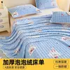 Sábana de Cama de Felpa de Leche Engrosada Pieza Única Invierno Más Terciopelo Manta de Coral de Felpa Franela Dormitorio de Estudiante Juego de Tres Piezas