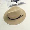 Sombrero de Mujer Verano Combinable Sombrero de Paja Panamá Primavera y Verano Protección Solar Estilo Británico Coreano Moda Playa Sombrero de Copa Fresco
