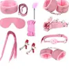 Venta directa de fábrica de productos para adultos Set de 7 piezas felpa femenina Set de 10 piezas juego Salvaje atado agrupamiento sexy adulto
