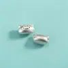 Accesorios Franceses para el Té de la Tarde Plata Pura S999 Pegamento Duro de Plata 3D Gato Baguette Cuchara Tenedor Colgante Pulsera Colgante