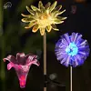 Floco de Neve, Girassol, Lírio, Luminária Solar de Paisagem, Luminária Decorativa de Jardim, Embelezamento Inteligente, Luz Noturna