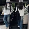 Conjunto de Otoño 2026 para Niñas, Nuevo Conjunto de Moda para Niñas Mayores: Sudadera con media cremallera y letras para primavera y otoño y pantalones vaqueros de pierna ancha