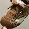 2026 Nuevos Zapatos de Algodón con Estampado de Leopardo para Niños Estilo Coreano Superficie de Cuero Zapatos Deportivos para Niñas Pequeñas Zapatos Bebé Forrest Gump 6838