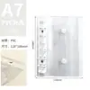Planeador de hojas sueltas desmontable de doble broche de PVC coreano en stock, estilo ins, disponible en tamaños M5, A6, A7, A8, con cubierta transparente