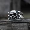 Anillo de plata tailandesa 925 textura original Chiba retro chico rudo tótem de calavera punk rock oscuro hip hop desgastado