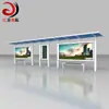 Parada de autobús en Qingdao Refugio de Acero Inoxidable Sala de Espera Electrónica Caja de Luz Publicitaria Solar Valla Publicitaria